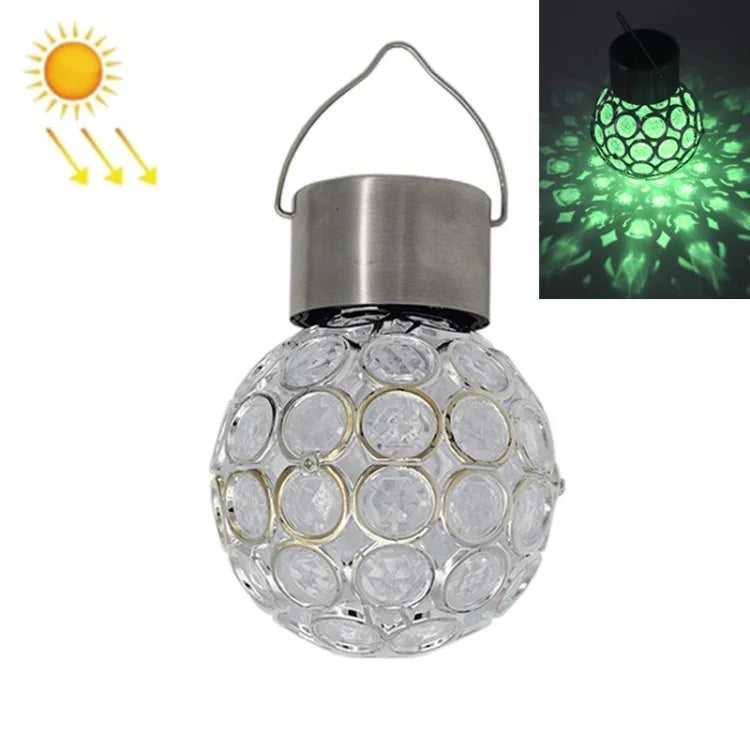 2 Peças de Lâmpada Pendente Bola Oca Solar Luz Decorativa para Jardim, 2 Peças Bola Oca Branca, 2 Peças Bola Oca Colorida