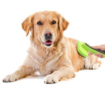 Pente Removedor de Pêlos para Animais Escova Automática para Remover Pêlos Pente de Grooming para Cães Suprimentos de Limpeza, Verde
