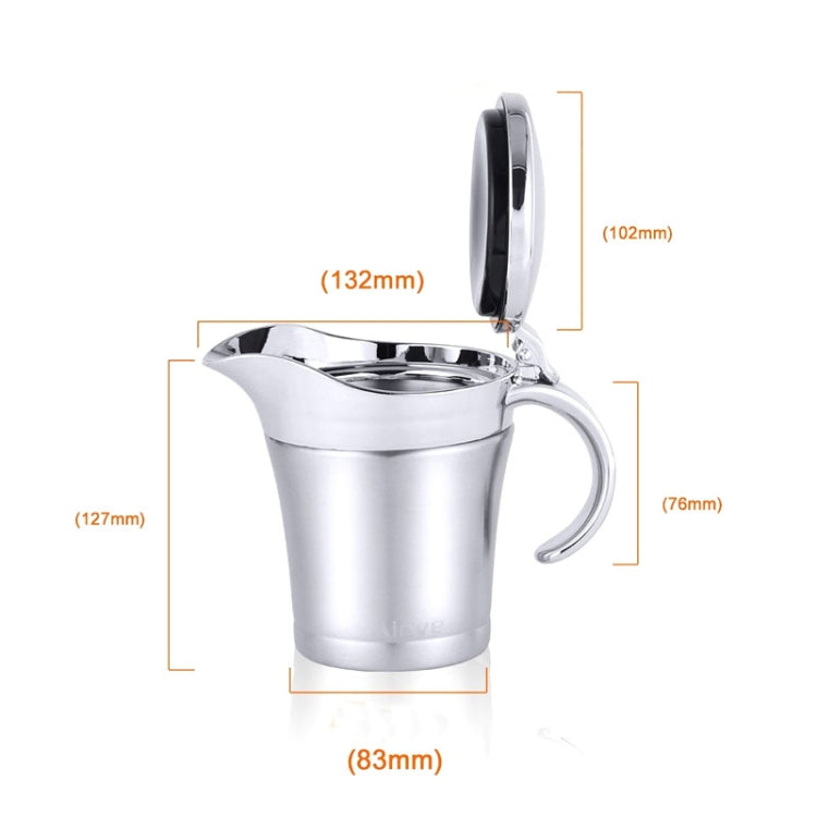 Copo para Molho em Aço Inoxidável 304, Molheira para Bife, Molho de Tomate, Frasco Duplamente Isolado para Temperos, Capacidade: 450ml, Copo para Molho em Aço Inoxidável