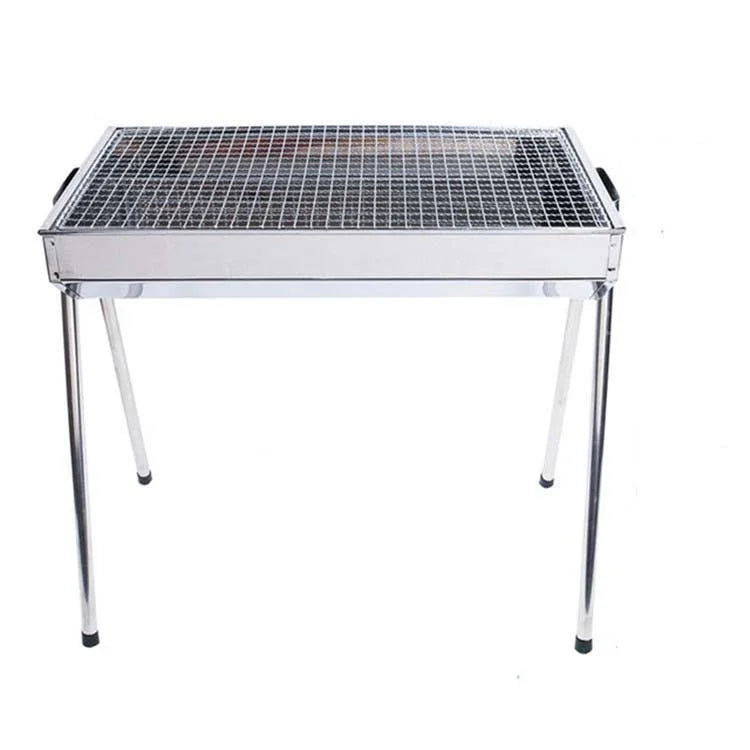 Grelhador BBQ HZ-003 Fogão Portátil em Aço Inoxidável para Exterior Suporte de Carvão para Barbecue Doméstico, M, L