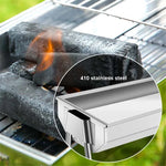 Grelhador BBQ HZ-003 Fogão Portátil em Aço Inoxidável para Exterior Suporte de Carvão para Barbecue Doméstico, M, L
