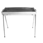Grelhador BBQ HZ-003 Fogão Portátil em Aço Inoxidável para Exterior Suporte de Carvão para Barbecue Doméstico, M, L