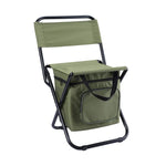 Cadeira Dobrável para Exterior com Saco de Armazenamento, Encosto e Função de Conservação de Calor, Cadeira Dobrável para Exterior