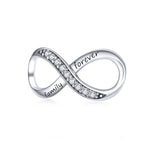 Pulseira DIY para Mulheres em Prata Esterlina 925 com Contas Infinito Família Para Sempre, Acessórios SCC1146