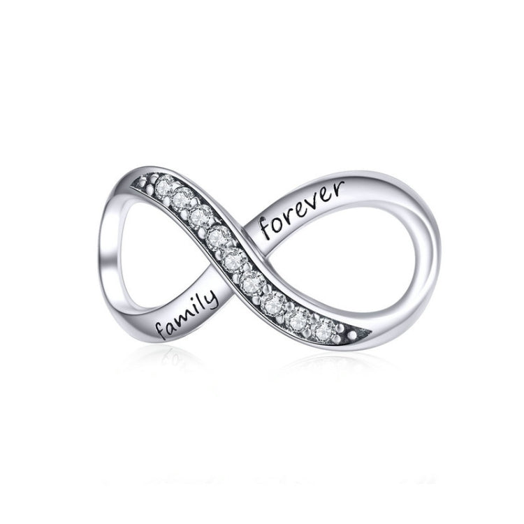 Pulseira DIY para Mulheres em Prata Esterlina 925 com Contas Infinito Família Para Sempre, Acessórios SCC1146