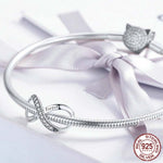 Pulseira DIY para Mulheres em Prata Esterlina 925 com Contas Infinito Família Para Sempre, Acessórios SCC1146