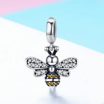 Conta Bee Story em Prata Esterlina S925 para Pulseira DIY com Contas, Acessórios, SCC821