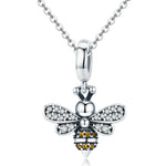 Conta Bee Story em Prata Esterlina S925 para Pulseira DIY com Contas, Acessórios, SCC821