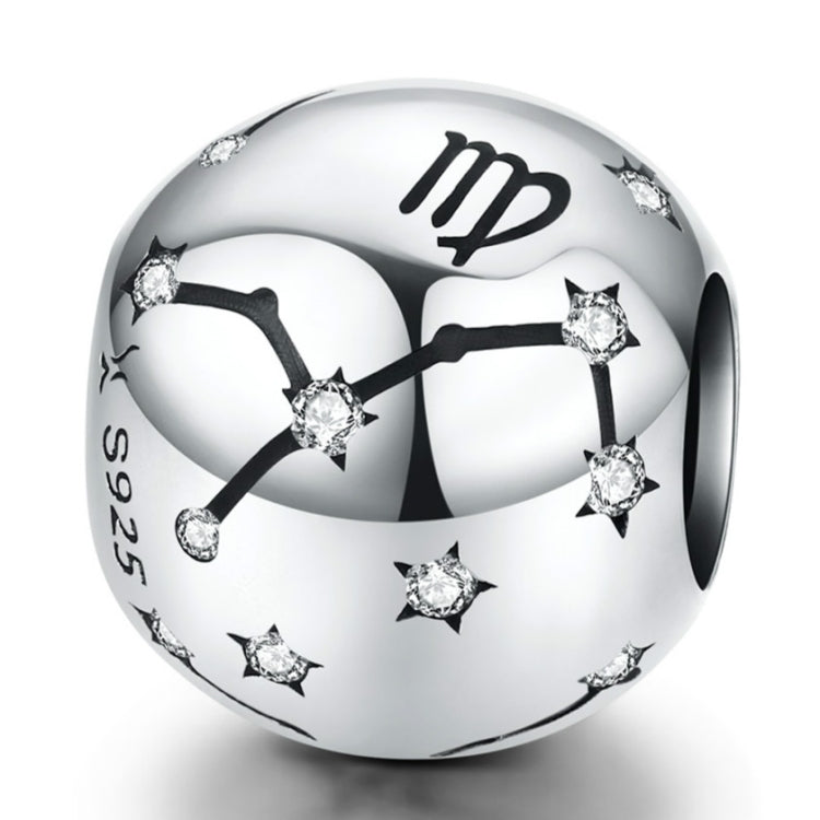 Pulseira DIY com contas de prata esterlina S925 dos doze signos do zodíaco, acessórios de joalharia, contas de prata, Áries, Touro, Gémeos, Caranguejo, Leão, Virgem, Balança, Escorpião, Sagitário, Capricórnio, Aquário, Peixes