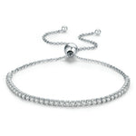 Pulseira Ajustável Feminina Afetuosa em Prata Esterlina S925, SCB029