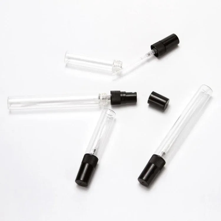 50 UN Frascos de Perfume com Spray, Frascos Vazios, 2ml, 3ml, 5ml, 10ml
