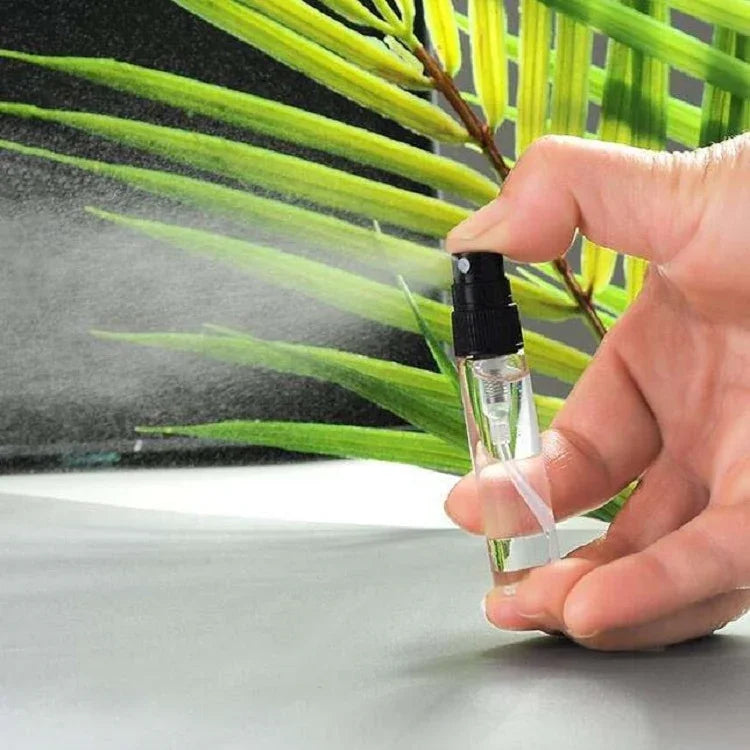 50 UN Frascos de Perfume com Spray, Frascos Vazios, 2ml, 3ml, 5ml, 10ml