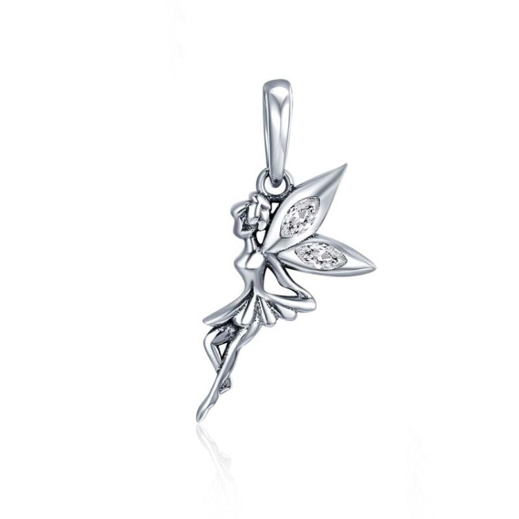 Pendente de Fada Flor em Prata Esterlina 925 para Pulseiras e Colares DIY Femininos, Acessórios, SCC359