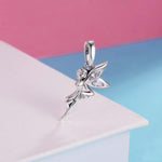 Pendente de Fada Flor em Prata Esterlina 925 para Pulseiras e Colares DIY Femininos, Acessórios, SCC359