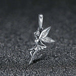 Pendente de Fada Flor em Prata Esterlina 925 para Pulseiras e Colares DIY Femininos, Acessórios, SCC359