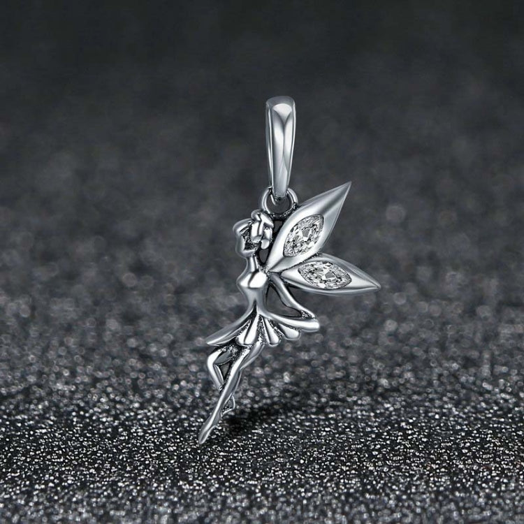 Pendente de Fada Flor em Prata Esterlina 925 para Pulseiras e Colares DIY Femininos, Acessórios, SCC359