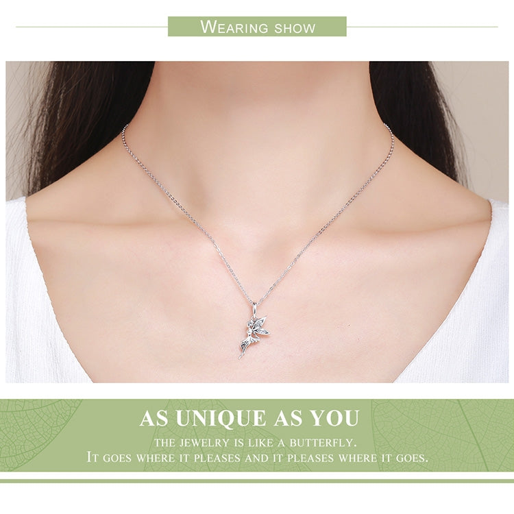 Pendente de Fada Flor em Prata Esterlina 925 para Pulseiras e Colares DIY Femininos, Acessórios, SCC359