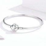 Pulseira Estrela em Prata Esterlina S925 DIY com Contas, 17cm, 19cm