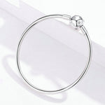 Pulseira Estrela em Prata Esterlina S925 DIY com Contas, 17cm, 19cm
