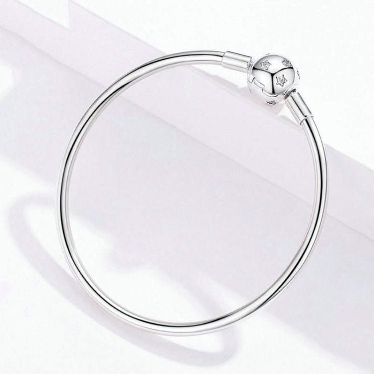Pulseira Estrela em Prata Esterlina S925 DIY com Contas, 17cm, 19cm