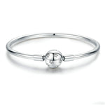 Pulseira Estrela em Prata Esterlina S925 DIY com Contas, 17cm, 19cm