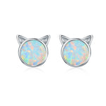 Brincos DIY Gato em Prata Esterlina com Zircão