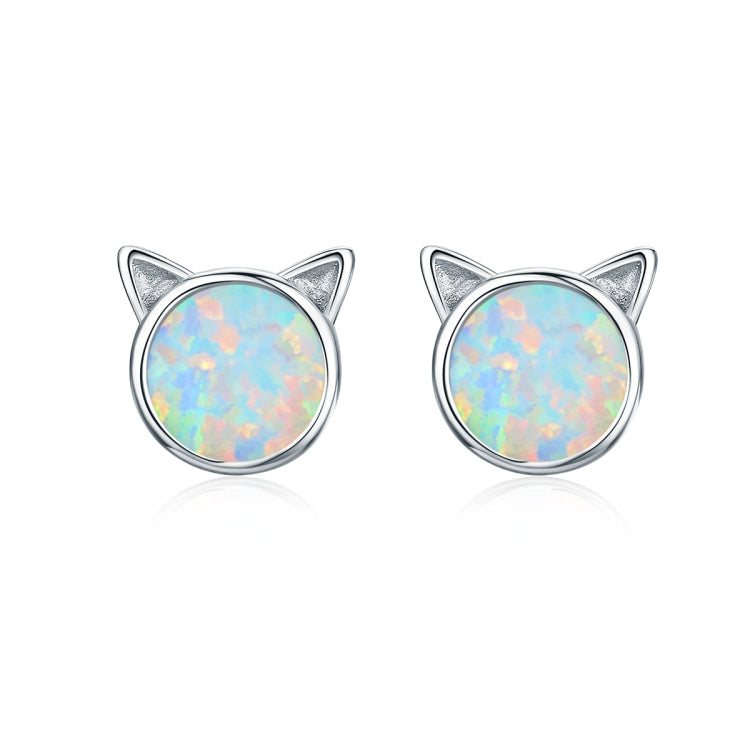 Brincos DIY Gato em Prata Esterlina com Zircão