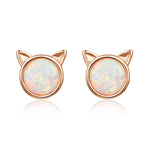 Brincos DIY Gato em Prata Esterlina com Zircão