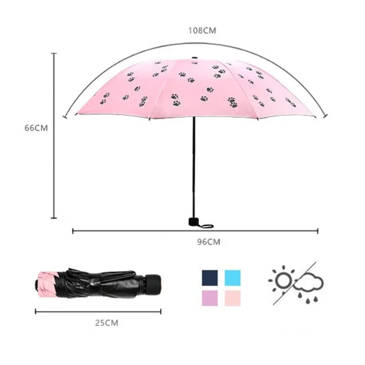 Guarda-chuva infantil criativo em vinil, pequeno, fresco, dobrável, proteção solar, azul céu, roxo, rosa, azul marinho