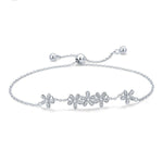 Pulseira em prata esterlina S925 com margarida, SCB084