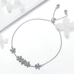 Pulseira em prata esterlina S925 com margarida, SCB084