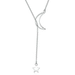 Colar Estrelas Lua Prata Esterlina S925, SCN108