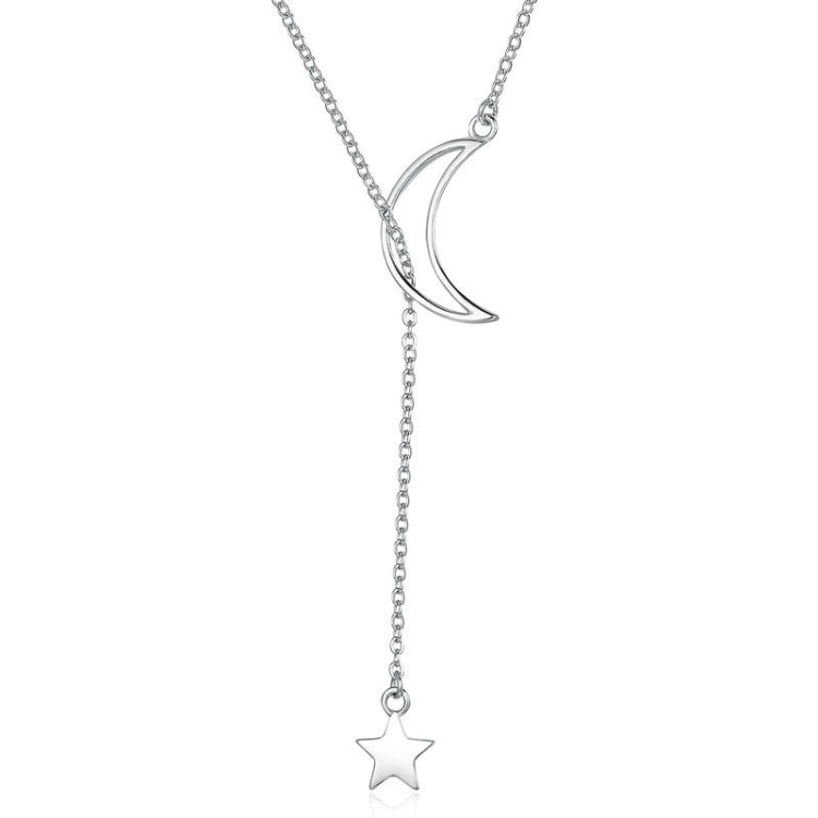 Colar Estrelas Lua Prata Esterlina S925, SCN108