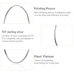 Big Circle Earrings Simple Platinum-plated Sterling Silver S925 Earrings, SCE711
