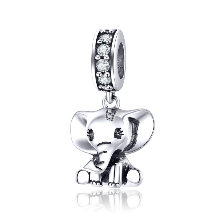 Pendente de Elefante Animal em Prata Esterlina S925 Acessórios para Pulseira DIY