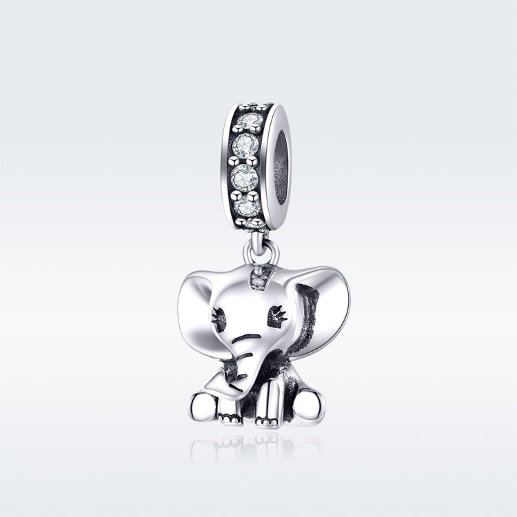 Pendente de Elefante Animal em Prata Esterlina S925 Acessórios para Pulseira DIY