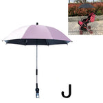 Guarda-chuva universal para carrinho de bebé, deslizante, artefacto em vinil anti-UV, clipe universal para sol e chuva, rosa, cinzento, azul, preto