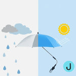 Guarda-chuva universal para carrinho de bebé, deslizante, artefacto em vinil anti-UV, clipe universal para sol e chuva, rosa, cinzento, azul, preto