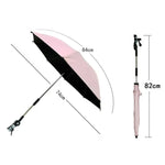 Guarda-chuva universal para carrinho de bebé, deslizante, artefacto em vinil anti-UV, clipe universal para sol e chuva, rosa, cinzento, azul, preto
