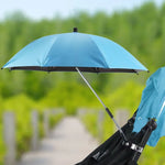 Guarda-chuva universal para carrinho de bebé, deslizante, artefacto em vinil anti-UV, clipe universal para sol e chuva, rosa, cinzento, azul, preto