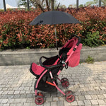 Guarda-chuva universal para carrinho de bebé, deslizante, artefacto em vinil anti-UV, clipe universal para sol e chuva, rosa, cinzento, azul, preto