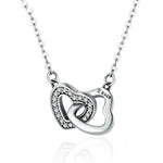 Colar feminino Love em prata de lei S925, SCN181, SCN181 (dourado)