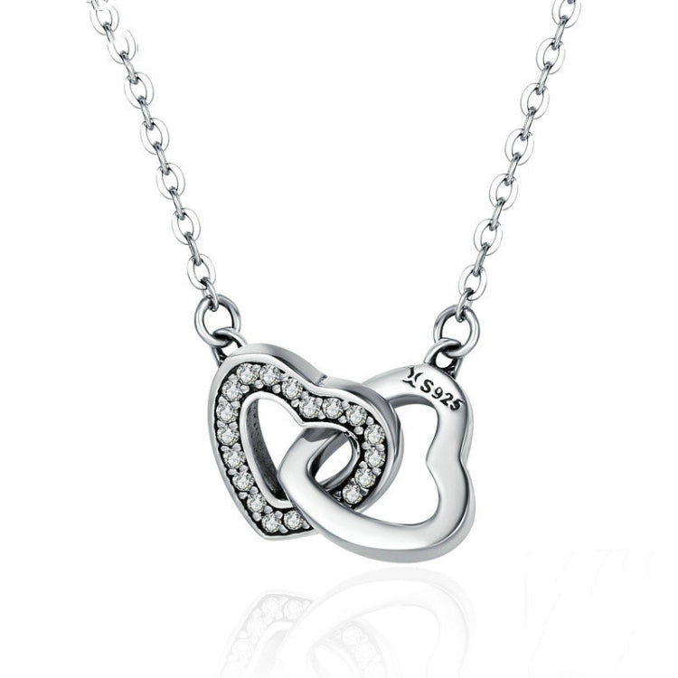 Colar feminino Love em prata de lei S925, SCN181, SCN181 (dourado)