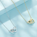 Colar feminino Love em prata de lei S925, SCN181, SCN181 (dourado)