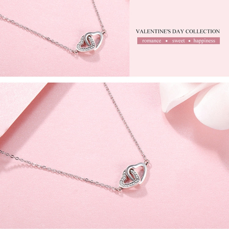 Colar feminino Love em prata de lei S925, SCN181, SCN181 (dourado)