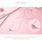 Colar feminino Love em prata de lei S925, SCN181, SCN181 (dourado)