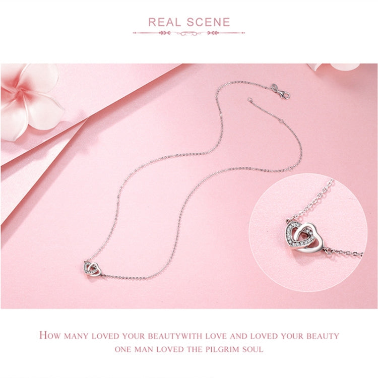 Colar feminino Love em prata de lei S925, SCN181, SCN181 (dourado)