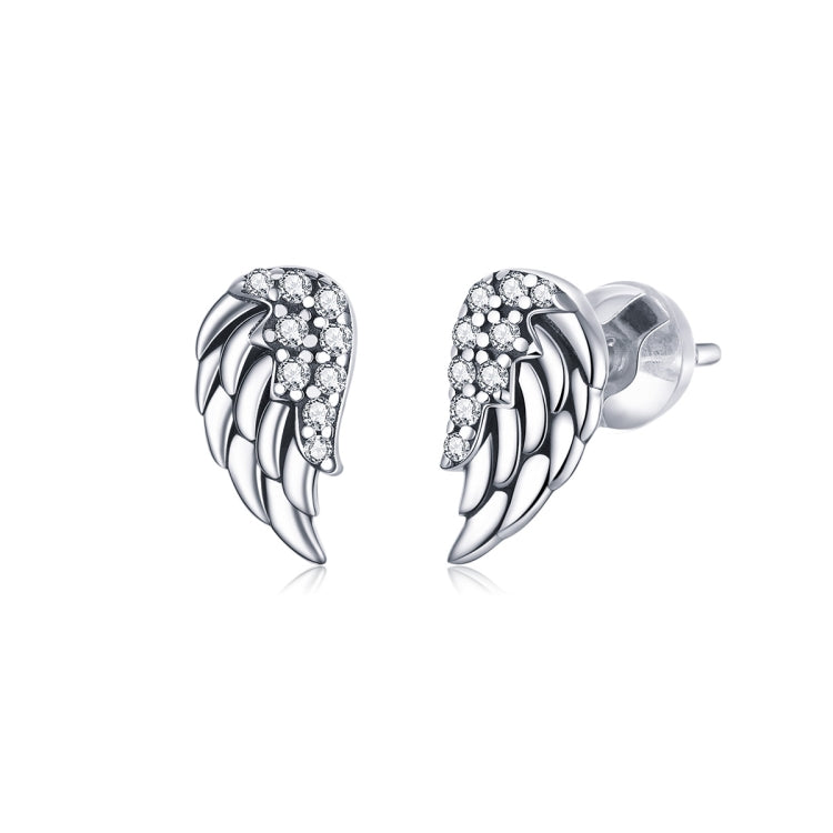 Brincos de asas em prata de lei S925, brincos de personalidade, SCE882