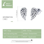 Brincos de asas em prata de lei S925, brincos de personalidade, SCE882