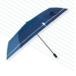 Guarda-chuva pequeno, fresco, simples, para floresta, uso duplo para sol e chuva, proteção solar UV, guarda-chuva preto de plástico, manual, automático